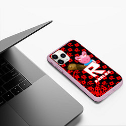 Чехол iPhone 11 Pro матовый ROBLOX: PIGGI, цвет: 3D-розовый — фото 2