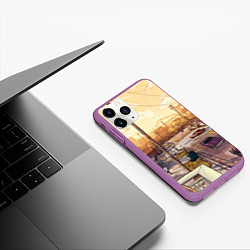 Чехол iPhone 11 Pro матовый GTA San Andreas, цвет: 3D-фиолетовый — фото 2