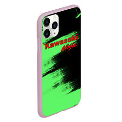 Чехол iPhone 11 Pro матовый Kawasaki, цвет: 3D-розовый — фото 2