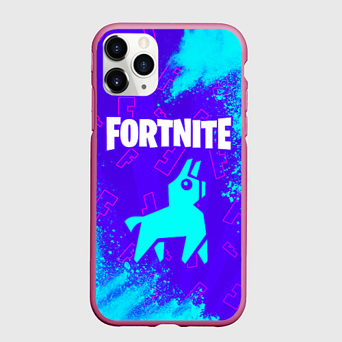 Чехол iPhone 11 Pro матовый FORTNITE ФОРТНАЙТ / 3D-Малиновый – фото 1