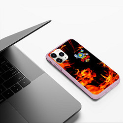 Чехол iPhone 11 Pro матовый BRAWL STARS NANI, цвет: 3D-розовый — фото 2