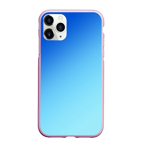 Чехол iPhone 11 Pro матовый Blue / 3D-Розовый – фото 1