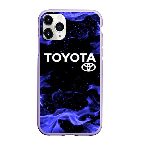 Чехол iPhone 11 Pro матовый TOYOTA / 3D-Светло-сиреневый – фото 1