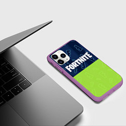 Чехол iPhone 11 Pro матовый FORTNITE ФОРТНАЙТ, цвет: 3D-фиолетовый — фото 2