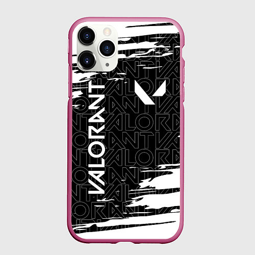Чехол iPhone 11 Pro матовый VALORANT ВАЛОРАНТ / 3D-Малиновый – фото 1