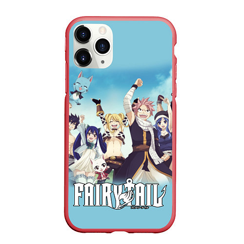 Чехол iPhone 11 Pro матовый FAIRY TAIL ХВОСТ ФЕИ / 3D-Красный – фото 1