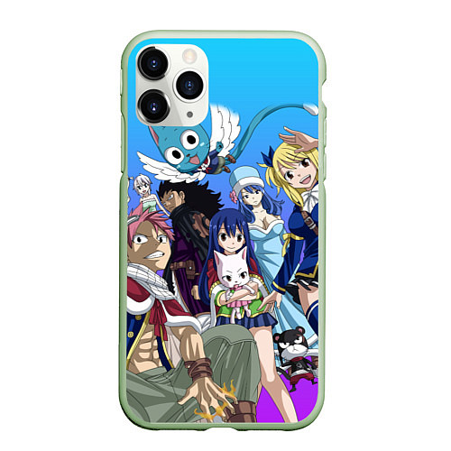 Чехол iPhone 11 Pro матовый FAIRY TAIL ХВОСТ ФЕИ / 3D-Салатовый – фото 1