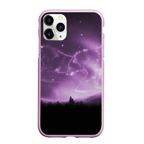 Чехол iPhone 11 Pro матовый ВОЛКИ СОЗВЕЗДИЯ D / 3D-Розовый – фото 1