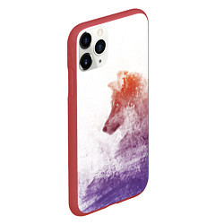 Чехол iPhone 11 Pro матовый ВОЛК D, цвет: 3D-красный — фото 2