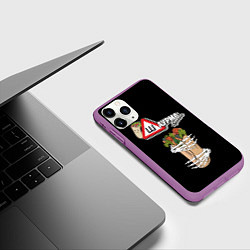 Чехол iPhone 11 Pro матовый Шаурма, цвет: 3D-фиолетовый — фото 2