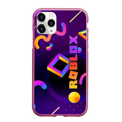 Чехол iPhone 11 Pro матовый Roblox / 3D-Малиновый – фото 1