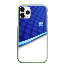 Чехол iPhone 11 Pro матовый VOLKSWAGEN, цвет: 3D-салатовый