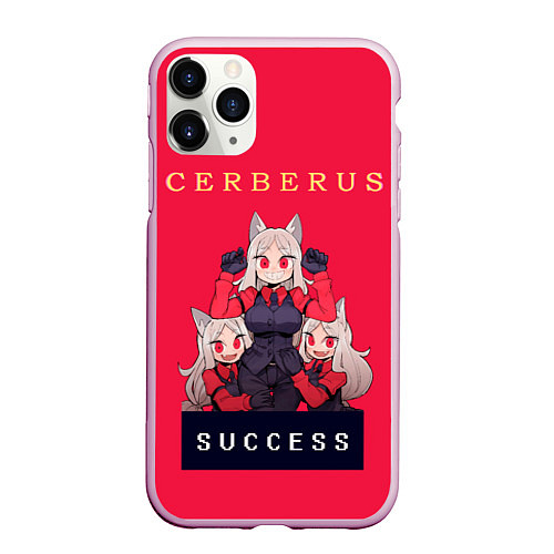 Чехол iPhone 11 Pro матовый Helltaker: CERBERUS / 3D-Розовый – фото 1