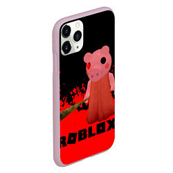 Чехол iPhone 11 Pro матовый Roblox Piggy, цвет: 3D-розовый — фото 2