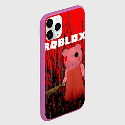 Чехол iPhone 11 Pro матовый Roblox Piggy, цвет: 3D-фиолетовый — фото 2