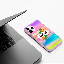 Чехол iPhone 11 Pro матовый Алиса, цвет: 3D-розовый — фото 2