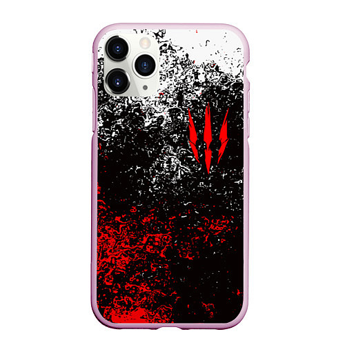 Чехол iPhone 11 Pro матовый ВЕДЬМАК THE WITCHER / 3D-Розовый – фото 1