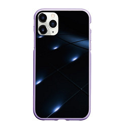 Чехол iPhone 11 Pro матовый LIGHTING DARK, цвет: 3D-светло-сиреневый