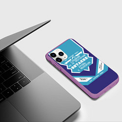 Чехол iPhone 11 Pro матовый Виталик - банка сгущенки, цвет: 3D-фиолетовый — фото 2