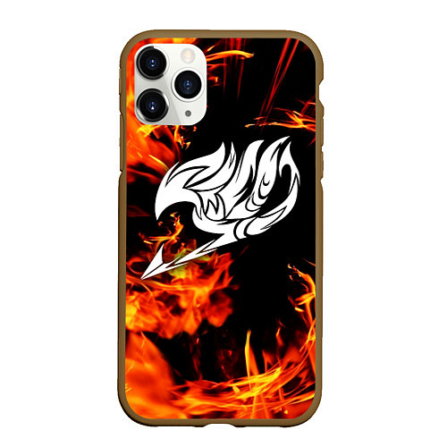 Чехол iPhone 11 Pro матовый FAIRY TAIL ХВОСТ ФЕИ / 3D-Коричневый – фото 1