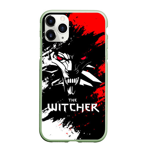 Чехол iPhone 11 Pro матовый The Witcher / 3D-Салатовый – фото 1