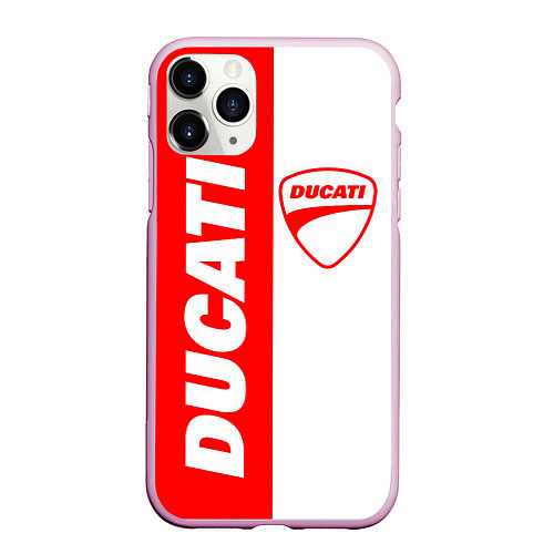 Чехол iPhone 11 Pro матовый DUCATI 4 / 3D-Розовый – фото 1