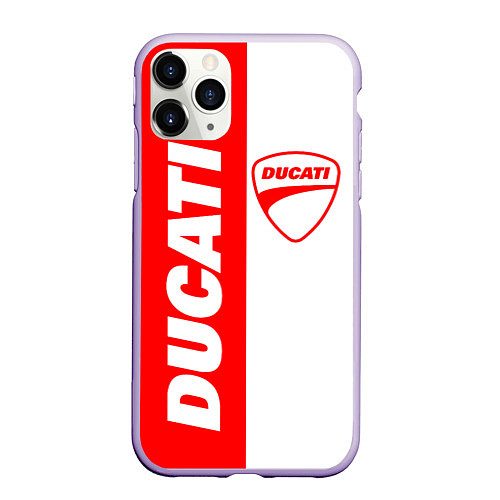 Чехол iPhone 11 Pro матовый DUCATI 4 / 3D-Светло-сиреневый – фото 1
