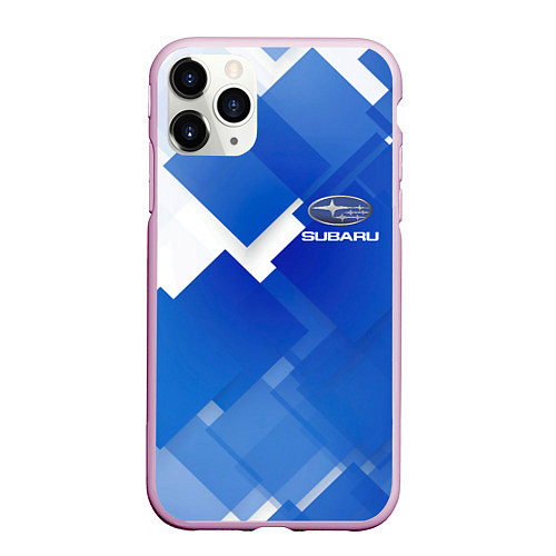 Чехол iPhone 11 Pro матовый SUBARU / 3D-Розовый – фото 1