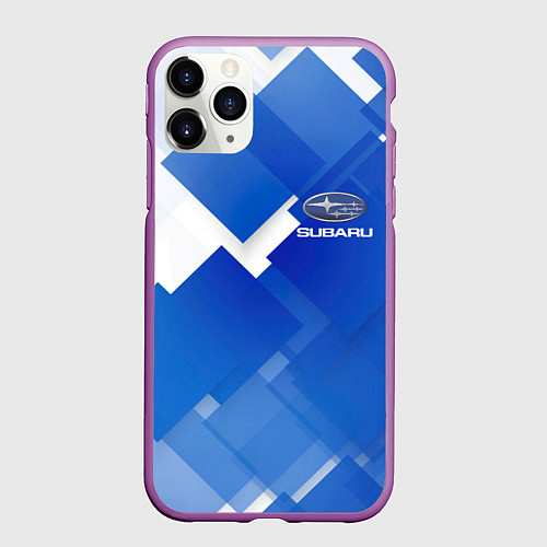 Чехол iPhone 11 Pro матовый SUBARU / 3D-Фиолетовый – фото 1