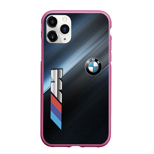 Чехол iPhone 11 Pro матовый BMW / 3D-Малиновый – фото 1