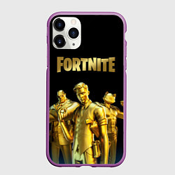 Чехол iPhone 11 Pro матовый FORTNITE GOLD SQUAD