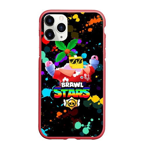 Чехол iPhone 11 Pro матовый BRAWL STARS SPROUT СПРАУТ / 3D-Красный – фото 1