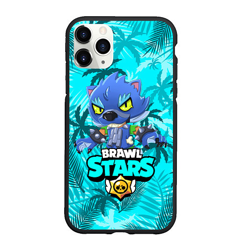 Чехол iPhone 11 Pro матовый BRAWL STARS LEON WEREWOLF / 3D-Черный – фото 1