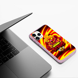 Чехол iPhone 11 Pro матовый BRAWL STARS EVIL GENE ДЖИН, цвет: 3D-розовый — фото 2