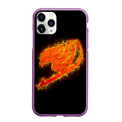 Чехол iPhone 11 Pro матовый FAIRY TAIL ХВОСТ ФЕИ / 3D-Фиолетовый – фото 1