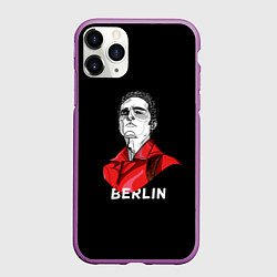 Чехол iPhone 11 Pro матовый БУМАЖНЫЙ ДОМ, цвет: 3D-фиолетовый