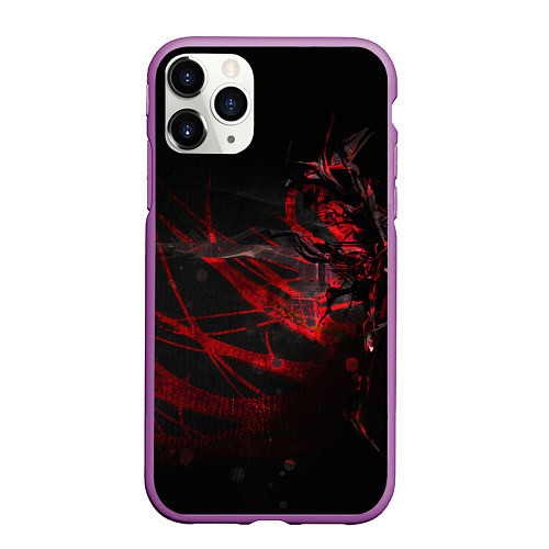 Чехол iPhone 11 Pro матовый DIGITAL 3D / 3D-Фиолетовый – фото 1