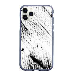 Чехол iPhone 11 Pro матовый ШТРИХИ, цвет: 3D-серый
