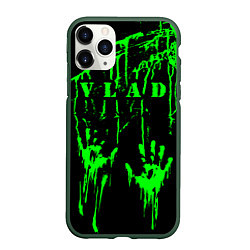 Чехол iPhone 11 Pro матовый Влад, цвет: 3D-темно-зеленый