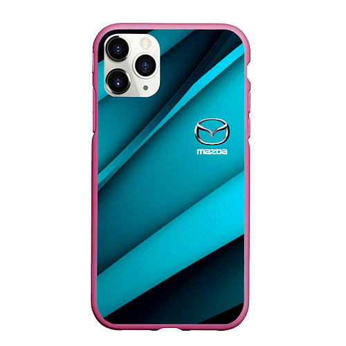 Чехол iPhone 11 Pro матовый MAZDA / 3D-Малиновый – фото 1