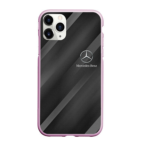 Чехол iPhone 11 Pro матовый MERCEDES / 3D-Розовый – фото 1