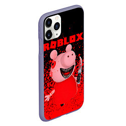 Чехол iPhone 11 Pro матовый Roblox Piggy, цвет: 3D-серый — фото 2