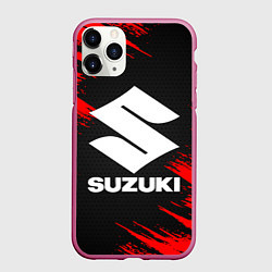 Чехол iPhone 11 Pro матовый SUZUKI, цвет: 3D-малиновый