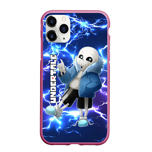 Чехол iPhone 11 Pro матовый UNDERTALE АНДЕРТЕЙЛ / 3D-Малиновый – фото 1