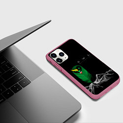 Чехол iPhone 11 Pro матовый Owl blacklist, цвет: 3D-малиновый — фото 2