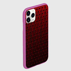 Чехол iPhone 11 Pro матовый Текстура красный градиент, цвет: 3D-фиолетовый — фото 2