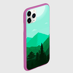 Чехол iPhone 11 Pro матовый Горы пейзаж дикая природа, цвет: 3D-фиолетовый — фото 2