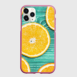 Чехол iPhone 11 Pro матовый Апельсины