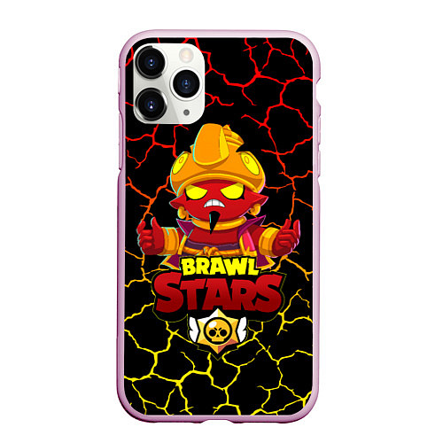 Чехол iPhone 11 Pro матовый BRAWL STARS EVIL GENE ДЖИН / 3D-Розовый – фото 1