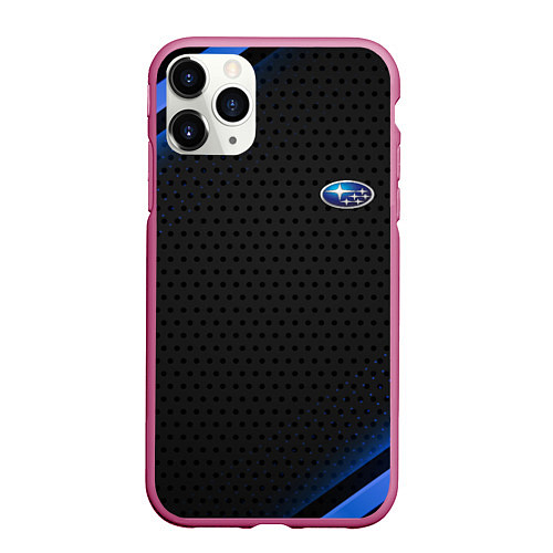 Чехол iPhone 11 Pro матовый SUBARU Z / 3D-Малиновый – фото 1